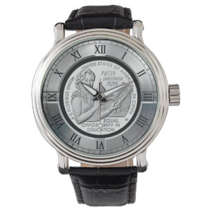 Patsy Takemoto Mink ~ Hawaii ~ "TITLE IX" Armbanduhr