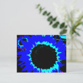 Patsy und Mandy Blue Sunflower Postcard Postkarte (Stehend Vorderseite)