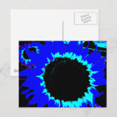 Patsy und Mandy Blue Sunflower Postcard Postkarte (Vorne/Hinten)