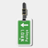 Pattaya Ahead ⚠ Thai Highway Traffic ⚠ Gepäckanhänger (Vorderseite vertikal)