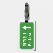 Pattaya Ahead ⚠ Thai Highway Traffic ⚠ Gepäckanhänger (Rückseite vertikal)