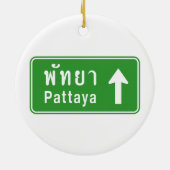 Pattaya Ahead ⚠ Thai Highway Traffic ⚠ Keramikornament (Hinten)