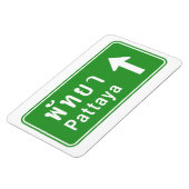 Pattaya Ahead ⚠ Thai Highway Traffic ⚠ Magnet (Linke Seite)