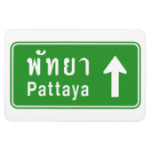 Pattaya Ahead ⚠ Thai Highway Traffic ⚠ Magnet (Horizontal)