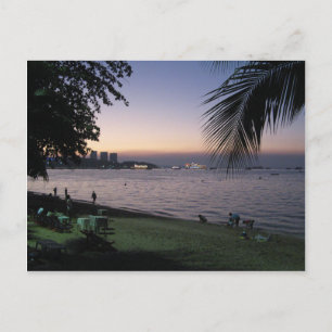 Pattaya Beach Sunset ... Chonburi, Thailand Postkarte