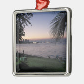 Pattaya Beach Sunset ... Chonburi, Thailand Silbernes Ornament (Links)