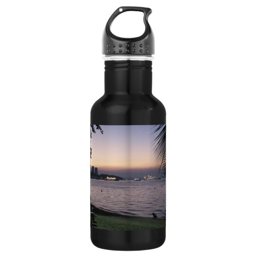 Pattaya Beach Sunset ... Chonburi, Thailand Trinkflasche (Vorderseite)
