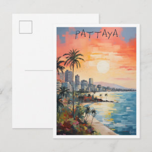 Pattaya Thailand Reise Postkarte
