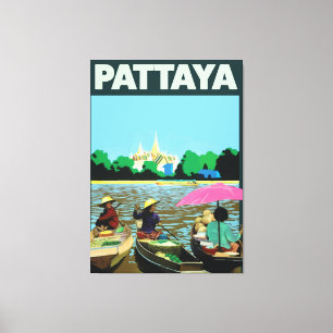 Pattaya Thailand Reiseplakat Leinwanddruck