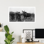 Patten eines Elch-Fotos 1921 Poster (Heimbüro)