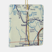 Patten Maine Vintage Karte Keramikornament (Rechts)