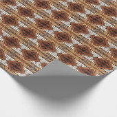 Pattenierte Holzplanken Diamantmuster Mixed Media Geschenkpapier (Ecke)
