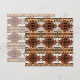 Pattenierte Holzplanken Diamantmuster Mixed Media Karte