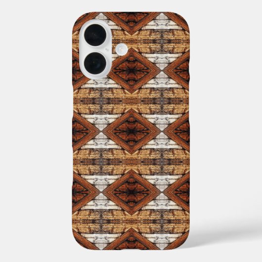 Pattenierte Holzplanken im Diamantmuster Mixed Med Case-Mate iPhone Hülle (Rückseite)
