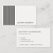 PATTER DER SCHWARZ-WEISSEN STRIPIERZEILE DES BOLD VISITENKARTE (Vorne/Hinten)