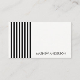 PATTER DER SCHWARZ-WEISSEN STRIPIERZEILE DES BOLD VISITENKARTE