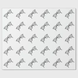 PATTER FÜR SCHWARZE UND WEISSE NERDS GESCHENKPAPIER