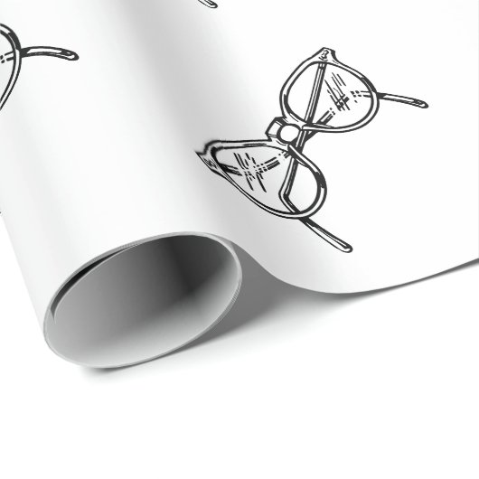 PATTER FÜR SCHWARZE UND WEISSE NERDS GESCHENKPAPIER (Rolleneckpunkt)