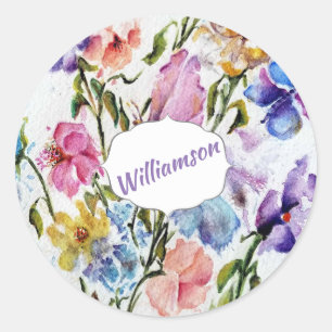 PATTER FÜR WUNSCH-SCHALTFLÄDEN UND BLUME RUNDER AUFKLEBER