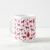 Patterdale Terrier Christmas Design Kaffeetasse (Vorderseite Links)