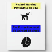 Patterdale Terrier Hazard Warnung! Fotoplatte (Vorderseite)