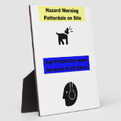 Patterdale Terrier Hazard Warnung! Fotoplatte (Seite)