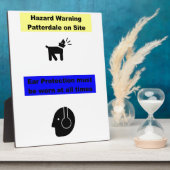 Patterdale Terrier Hazard Warnung! Fotoplatte (Seite)