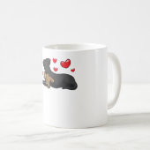 Patterdale Terrier Hund mit ausgestopften Tieren Kaffeetasse (VorderseiteRechts)