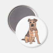 Patterdale Terrier Magnet (Vorderseite/Rückseite)