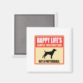 Patterdale Terrier Magnet (Vorderseite/Rückseite)