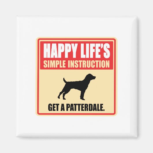 Patterdale Terrier Magnet (Vorne)