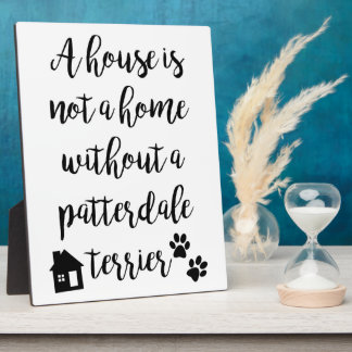 Patterdale Terrier Print mit Aasel Fotoplatte