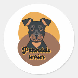 Patterdale Terrier Runder Aufkleber