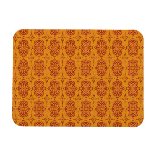 pattern77 DEKORATIVE ORANGE ORANGE-RED PATTERN SCR Magnet (Horizontal)