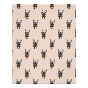 pattern_1_french bulldog_1 glänzendes Poster