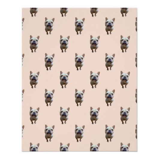 pattern_1_french bulldog_1 glänzendes Poster (Vorderseite)