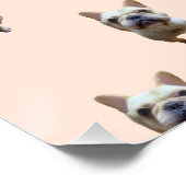 pattern_1_french bulldog_1 glänzendes Poster (Ecke)