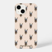 pattern_1_french bulldog_1 iPhone case iPhone Hülle (Rückseite)