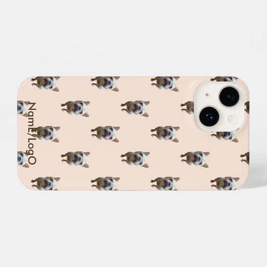 pattern_1_french bulldog_1 iPhone case iPhone Hülle (Rückseite (Horizontal))