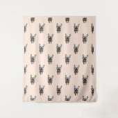pattern_1_french bulldog_1 L_size tapestes Wandteppich (Vorderseite)