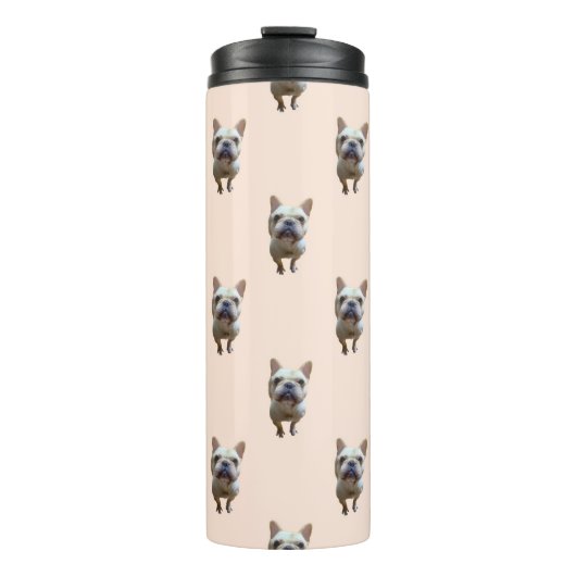 pattern_1_french bulldog_1 thermosbecher (Vorderseite)