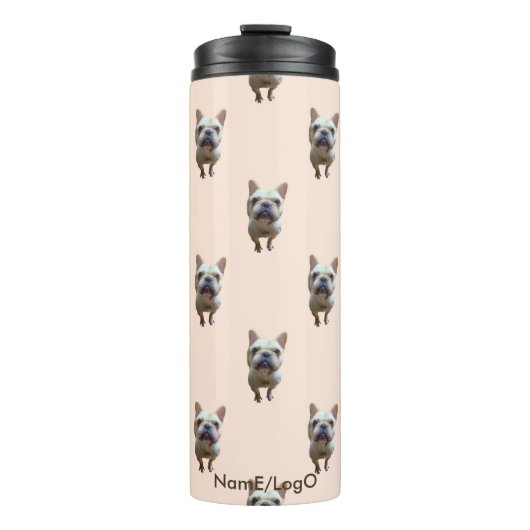 pattern_1_french bulldog_1 thermosbecher (Vorderseite)