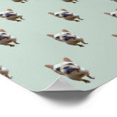 Pattern_2_French Bulldog_2_Mattposter Poster (Ecke)