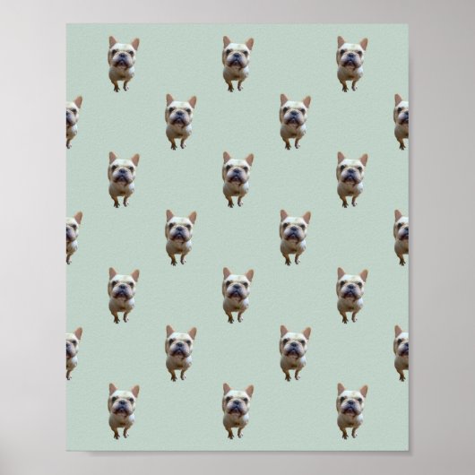 Pattern_2_French Bulldog_2_Mattposter Poster (Vorne)