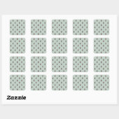 pattern_2_french bulldog_2 quadratischer aufkleber (Blatt)