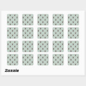 pattern_2_french bulldog_2 quadratischer aufkleber (Blatt)