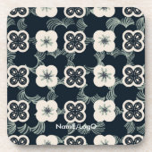 pattern_5_blume_1 Hartplastik Getränkeuntersetzer (Vorderseite)