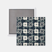pattern_5_Blume_1 Magnet (Vorderseite/Rückseite)