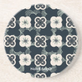 pattern_5_blume_1 Sandstein Getränkeuntersetzer (Vorne)