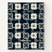 pattern_5_Blume_1 Spiralnotebook Notizblock (Rückseite)